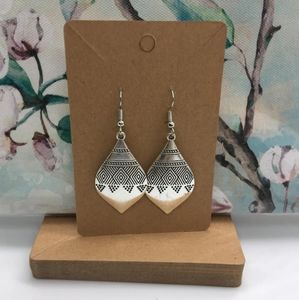 2 Inch Silver-tone Earring Set Boho Retro Dangle Drop Hook